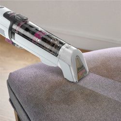 Ασύρματη σκούπα για λεκέδες Shark StainForce HX100EUT, 100W, 15 λεπτά, Χαλιά, Ταπετσαρίες, Στρώματα, Αυτοκαθαριζόμενη, Λευκή