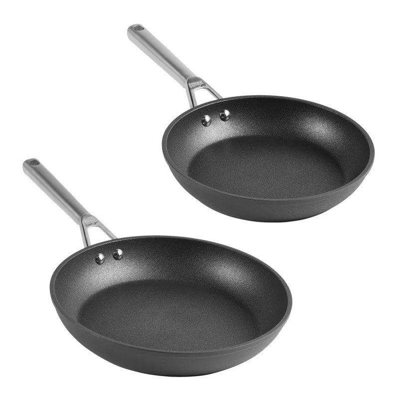 Комплект 2 бр тигани Ninja Zerostick Premium C32000DE, 24/28 см, Незалепваща технология, До 260C, Индукция, Черен