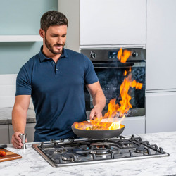 Комплект тигани Ninja Zerostick Premium C32000DE, 24/28 см, Незалепваща технология, До 260C, Индукция, Черен