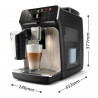 Philips EP5547/90 LatteGo Coffee Machine, 1500W, 15 bar, 1.8 L, 20 drinks, 12-level ceramic grinder, TFT display, AquaClean, SilentBrew, AromaExtract, ExtraShot, Black/Beige