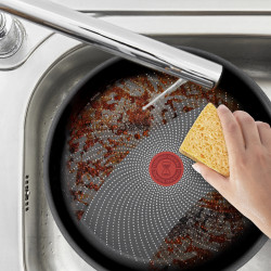 Tefal Start Easy C2690721 serpenyő, 30 cm, titán bevonat, Thermo-signal, Thermo-Fusion, indukció, fekete