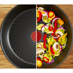 Tefal Start Easy C2690721 Frying Pan, 30 cm, Titanium Coating, Thermo-signal, Thermo-Fusion, Induction, Black