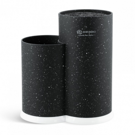 Θήκη για μαχαίρια και μαχαιροπίρουνα Edenberg EB-5105B, 22x20 cm, έως 10 μαχαίρια, 2 διαμερίσματα, εύκολο καθάρισμα, μαλακή επένδυση, Μαύρο