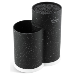 Suport pentru cutite si tacamuri Edenberg EB-5105B, 22x20 cm, Pana la 10 cutite, 2 compartimente, Usor de curatat, Acoperire moale, Negru