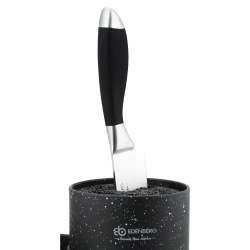 Suport pentru cutite si tacamuri Edenberg EB-5105B, 22x20 cm, Pana la 10 cutite, 2 compartimente, Usor de curatat, Acoperire moale, Negru