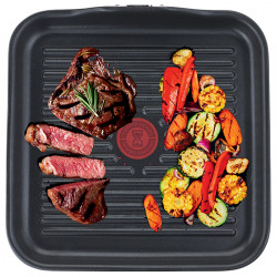 Tefal SELECTION G2844032 Grill Pan, 26x26 cm, Non-stick titanium coating, Thermo-Signal, Thermo-Fusion, Induction, Black