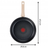 Tefal Eco-Respect G2540602 Frying Pan, 28 cm, Titanium Non-Stick Coating, Thermo-Fusion, Thermo-Signal, Induction, Bronze/Brown