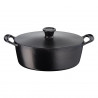 Χυτοσίδηρη κατσαρόλα Tefal E2125455 Jamie Oliver, 5,1 l, 45 cm, Οβάλ σχήμα, Έως 250C, Εμαγιέ, Επαγωγική, Μαύρο