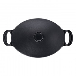 Χυτοσίδηρη κατσαρόλα Tefal E2125455 Jamie Oliver, 5,1 l, 45 cm, Οβάλ σχήμα, Έως 250C, Εμαγιέ, Επαγωγική, Μαύρο