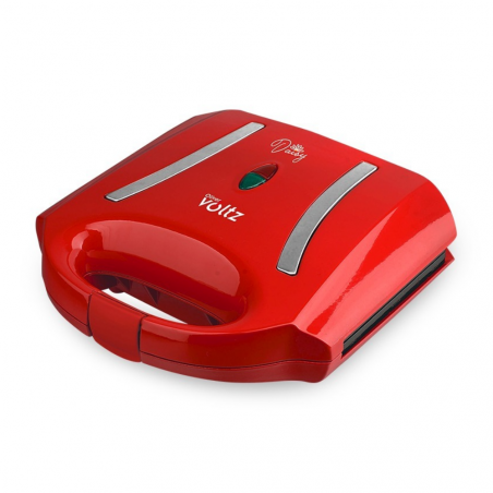 Oliver Voltz Daisy OV51442L Sandwich Toaster, 750W, Non-stick Grill Plates, Red