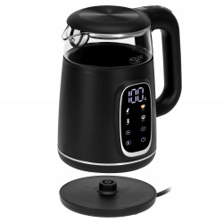Adler AD 1305 BS Electric Kettle, 1850/2200 W, 1.7 L, Touch Controls, Color LCD Display, Five Temperature Settings (40–100°C), Anti-Scale Filter, Black/Gray