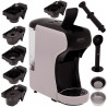 Espressor pentru cafea macinata si capsule 9in1 Camry CR 4414, 3000 W, 19 bar, Bej/Negru