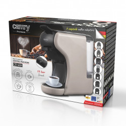Camry CR 4414 9-in-1 Espresso Machine for Ground Coffee and Capsules, 3000W, 19 bar, Beige/Black