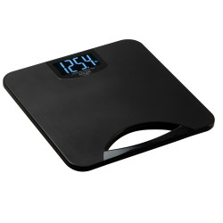 Cantar Adler AD 8193, Pana la 250 kg, LCD, Indicatoare pentru baterie si suprasarcina, Antiderapant, Negru