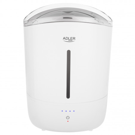 Adler AD 7971 légnedvesítő, 30 W, 20 m2-ig, 5 liter, 150-300 ml/óra, ultrahang, 50 óra egy feltöltéssel, fehér