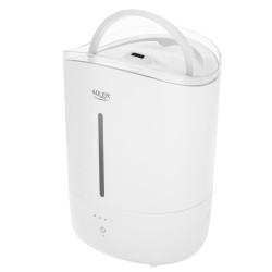 Adler AD 7971 Humidifier, 30W, Up to 20 m², 5 liters, 150–300 ml/hour, Ultrasonic, Up to 50 hours on a single fill, White