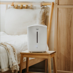 Adler AD 7971 légnedvesítő, 30 W, 20 m2-ig, 5 liter, 150-300 ml/óra, ultrahang, 50 óra egy feltöltéssel, fehér