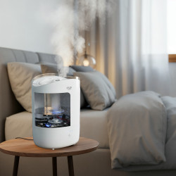 Adler AD 7971 Humidifier, 30W, Up to 20 m², 5 liters, 150–300 ml/hour, Ultrasonic, Up to 50 hours on a single fill, White