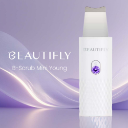 Beautifly B-Scrub Mini Young Ultrasonic Facial Cleansing Device, 2W, 60 min, Electrical Stimulation, Exfoliation, Ionic, White