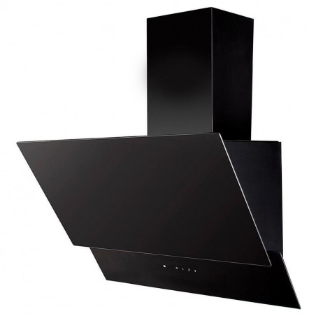 Hota decorativa Kumtel DA6-835-A0A, 450 m³/h, 3 viteze, LED, Filtru din aluminiu, Panou din sticla, Negru