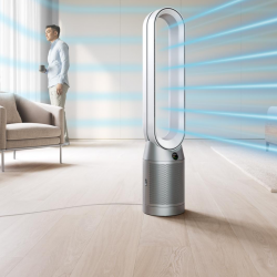 Purificator de aer Dyson Purifier Cool PC1 544901-01, 50 W, 30 m², 287 l/s, 10 viteze, Air Multiplier™, Wi-Fi, Bluetooth, Oscilare, Alb/Argintiu