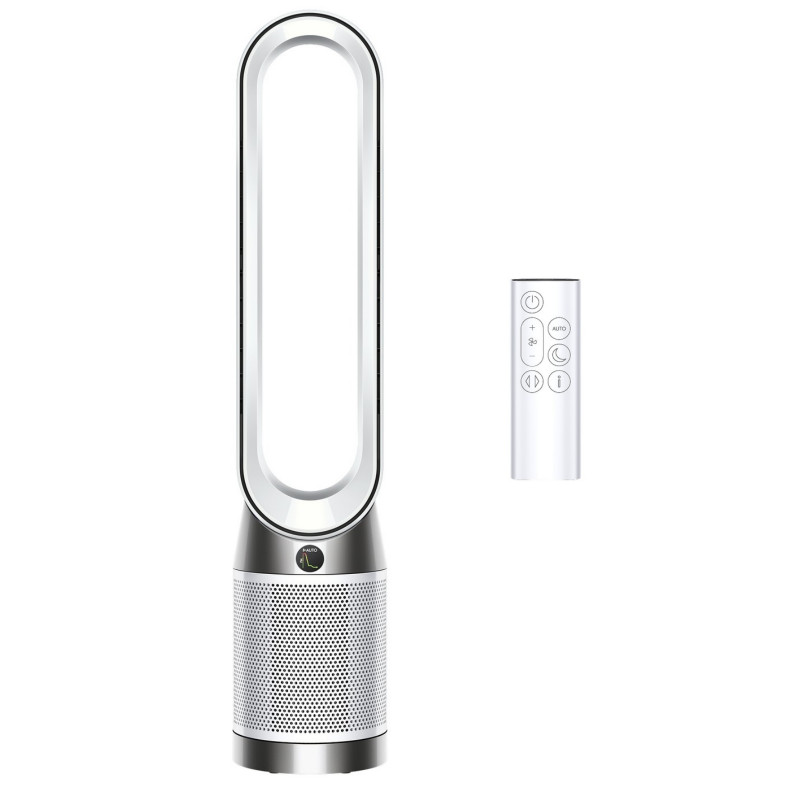 Пречиствател за въздух Dyson Purifier Cool PC1 544901-01, 50W, 30 м2, 287 l/s, 10 скорости, Air Multiplier™, Wi-Fi, Bluetooth, Осцилация, Бял/сребрист