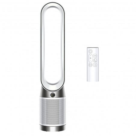 Пречиствател за въздух Dyson Purifier Cool PC1 544901-01, 50W, 30 м2, 287 l/s, 10 скорости, Air Multiplier™, Wi-Fi, Bluetooth, Осцилация, Бял/сребрист