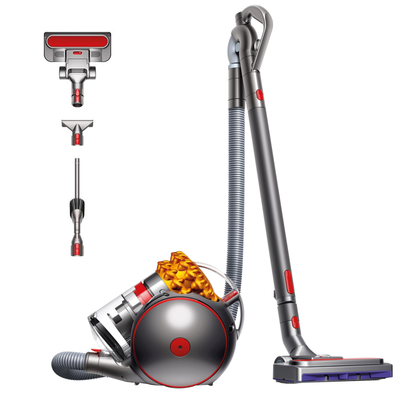 Dyson Cinetic Big Ball Multi Floor 2 Bagless Vacuum Cleaner 230278-01, 700W, 170AW, 0.8 L, Radial Root Cyclone, Auto-righting if tipped over, Nickel/Yellow