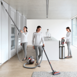 Aspirator fara sac Dyson Cinetic Big Ball Multi Floor 2 230278-01, 700 W, 170 AW, 0,8 l, Radial Root Cyclone, Pozitie verticala automata la rasturnare, Nichel/Galben