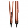 Dyson HT01 Airstrait Amsi/Pkcp 143343-01 Hair Straightener, 1600W, Max 140°C, Ionization, 6 Temperature Settings, Hair-Friendly, Copper Coating, LCD Display, Amber/Rosé Champagne