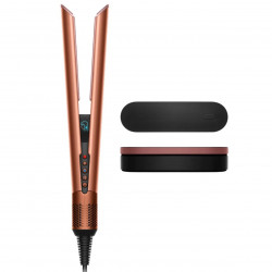 Dyson HT01 Airstrait Amsi/Pkcp 143343-01 Hair Straightener, 1600W, Max 140°C, Ionization, 6 Temperature Settings, Hair-Friendly, Copper Coating, LCD Display, Amber/Rosé Champagne