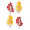 Set of 4 Lekue 1010239 Ice Pop Molds, 340 ml, -20°C / +100°C, Platinum Silicone, Multicolor