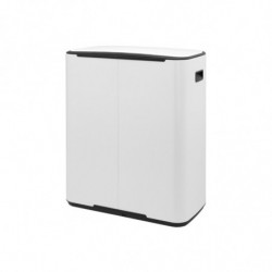 Κάδος απορριμμάτων Brabantia Bo Pedal 1003188, 2x30 λίτρα, Ομαλό κλείσιμο, Αντιολισθητική βάση, Λευκό