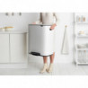 Кош за боклук Brabantia Bo Pedal 1003188, 2x30 л, Плавно затваряне, Противоплъзгаща основа, Бял