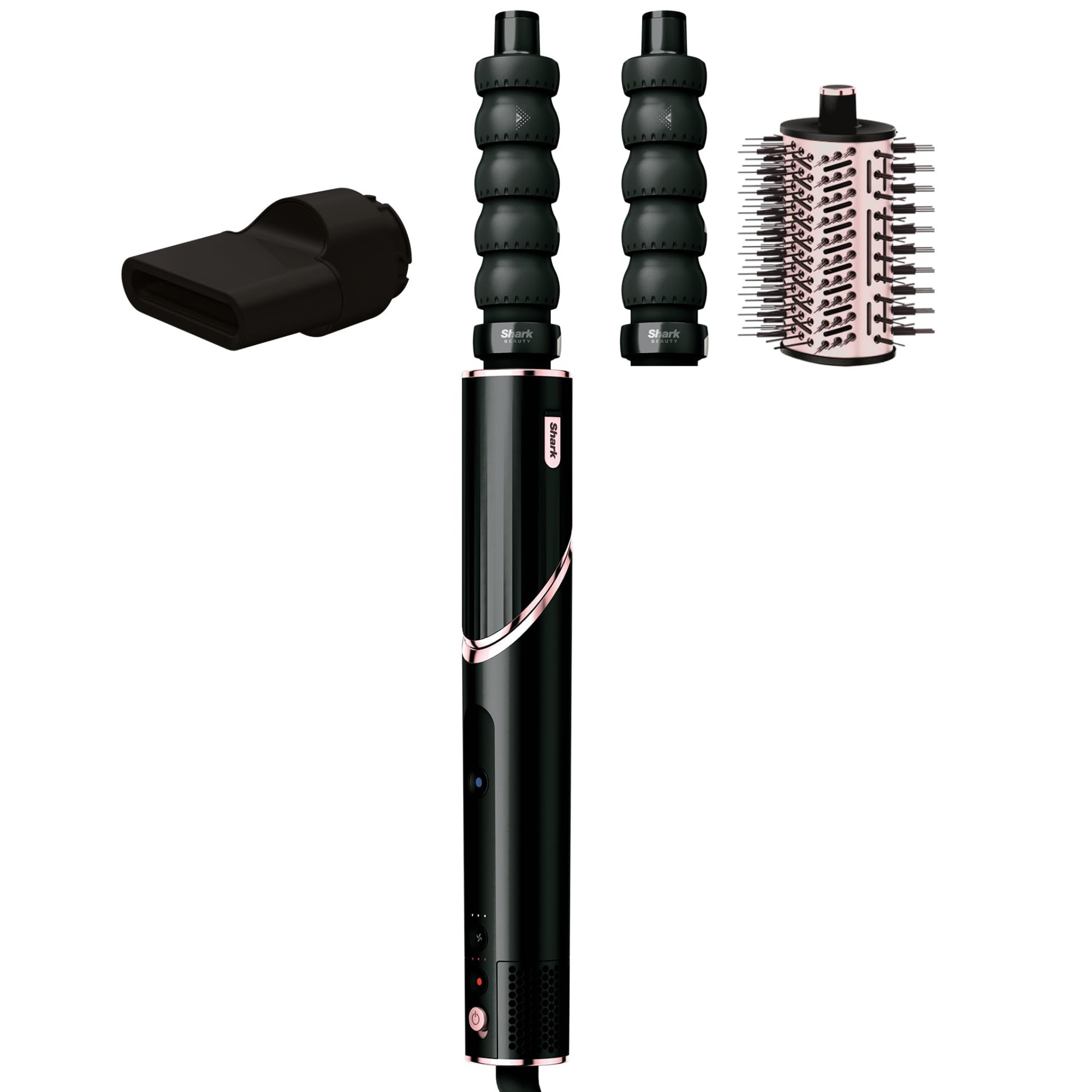 Маша за коса и сешоар 3в1 Shark FlexStyle HD426EU, 1650W, 3 скорости, 3 темп, Автоматично увиване и фиксиране на къдрици Coanda, Сушене, Изправяне, Черен