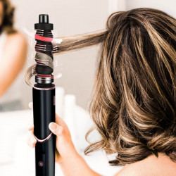 Многофункционална маша 5в1 Shark HD446EU FlexStyle, 1650W, 3 скорости, 3 темп настройки, Автоматично увиване и фиксиране на къдрици Coanda, Сушене, Изправяне, Черен