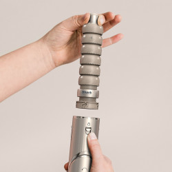 Ψαλίδι μαλλιών και πιστολάκι 3 σε 1 Shark FlexStyle HD426SLEU, 1650W, 3 ταχύτητες, 3 θερμοκρασίες, Αυτόματη περιέλιξη και σταθεροποίηση μπούκλων Coanda, Στέγνωμα, Ισιώματα, Σαμπάνια