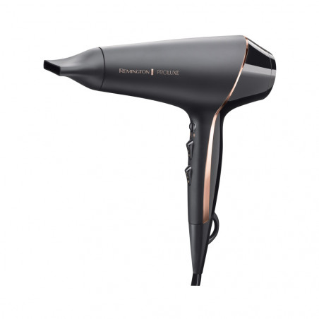 Сешоар Remington AC9140B OPTIheat Proluxe Midnight Edition, 2400 W, 2 скорости, Цифров дисплей, Концентратор, Черен
