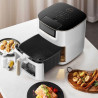 Фритюрник с горещ въздух Dreame AF30, 2300W, 7 л, 12 програми, 50-200°C, Dual-Source Cyclonic Heat, SmartSteam, LED, NTC, Бял