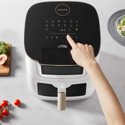 Dreame AF30 Hot Air Fryer, 2300W, 7 L, 12 Programs, 50–200°C, Dual-Source Cyclonic Heat, SmartSteam, LED, NTC, White