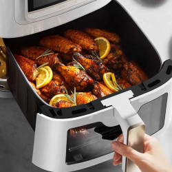 Φριτέζα ζεστό αέρα Dreame AF30, 2300W, 7 λίτρα, 12 προγράμματα, 50-200°C, Dual-Source Cyclonic Heat, SmartSteam, LED, NTC, Λευκό