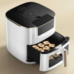 Dreame AF30 Hot Air Fryer, 2300W, 7 L, 12 Programs, 50–200°C, Dual-Source Cyclonic Heat, SmartSteam, LED, NTC, White