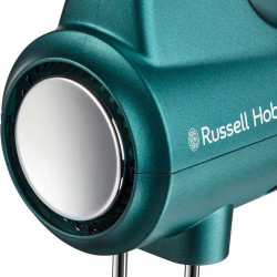Χειροκίνητο μίξερ Russell Hobbs Swirl 25891-56, 350 W, 5 ταχύτητες, λειτουργία Turbo, κουμπί για εξαρτήματα, High Performance Helix Beater, χωρίς BPA, τυρκουάζ
