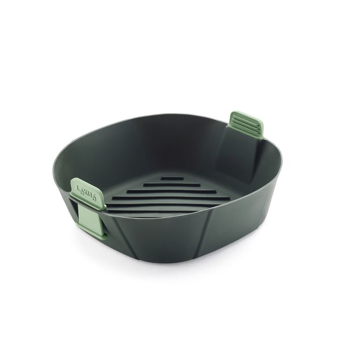 Cos pentru friteuza cu aer cald Lekue 1009494, 22,1 x 22,1 cm, -20°C/+220°C, Silicon, Negru