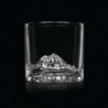 LIITON 1009930 Mount Rainier Whiskey Glass Set, 260 ml, 2 pieces, Thick-walled, 3D base shaped like Mount Rainier, Clear