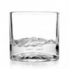 LIITON 1009931 Smoky Mountain Whiskey Glass Set, 230 ml, 2 pieces, Thickened walls, 3D Great Smoky Mountains-shaped base, Clear