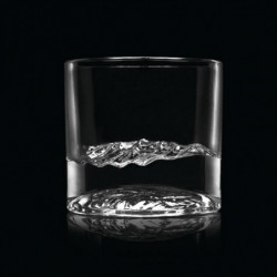 Σετ ποτηριών ουίσκι LIITON 1009931 Smoky Mountain, 230 ml, 2 τεμάχια, Παχιά τοιχώματα, 3D βάση με σχήμα βουνού Great Smoky, Διαφανές