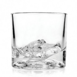 LIITON 1009932 Yosemite Whiskey Glass Set, 240 ml, 2 pieces, Thick-walled, 3D base shaped like Yosemite National Park, Clear