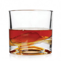 LIITON 1009932 Yosemite Whiskey Glass Set, 240 ml, 2 pieces, Thick-walled, 3D base shaped like Yosemite National Park, Clear