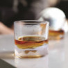 LIITON 1009977 Rocky Mountain Whiskey Glass Set, 240 ml, 2 pieces, Thickened walls, 3D base shaped like Mount Elbert, Clear